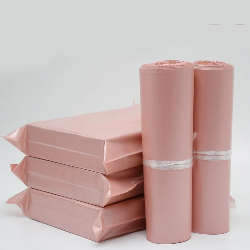 50Pcs Express Bag Rose Gold Color Mailer Courier Bag Self-seal Mailbag Envelope Poly Mailing Waterproof Postal Clothes Gift Bag