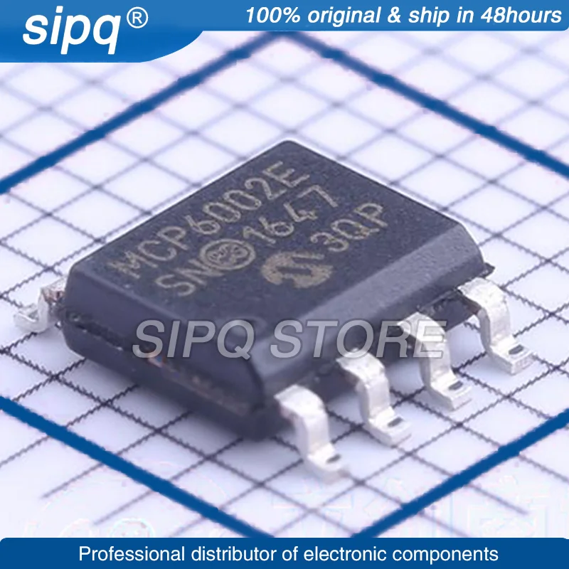 10PCS/LOT MCP6002T-E/SN MCP6002T 1PA DUAL 1MHZ SOIC-8 OPERATIONAL AMPLIFIER Brand New and Original In Stock Authentic Product