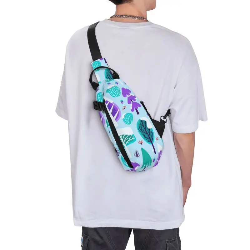 

Forest Pattern Chest Bag Crossbody Backpack Men Waterproof Shoulder Bags Women's Casual Messenger Bag Unisex Small Bag