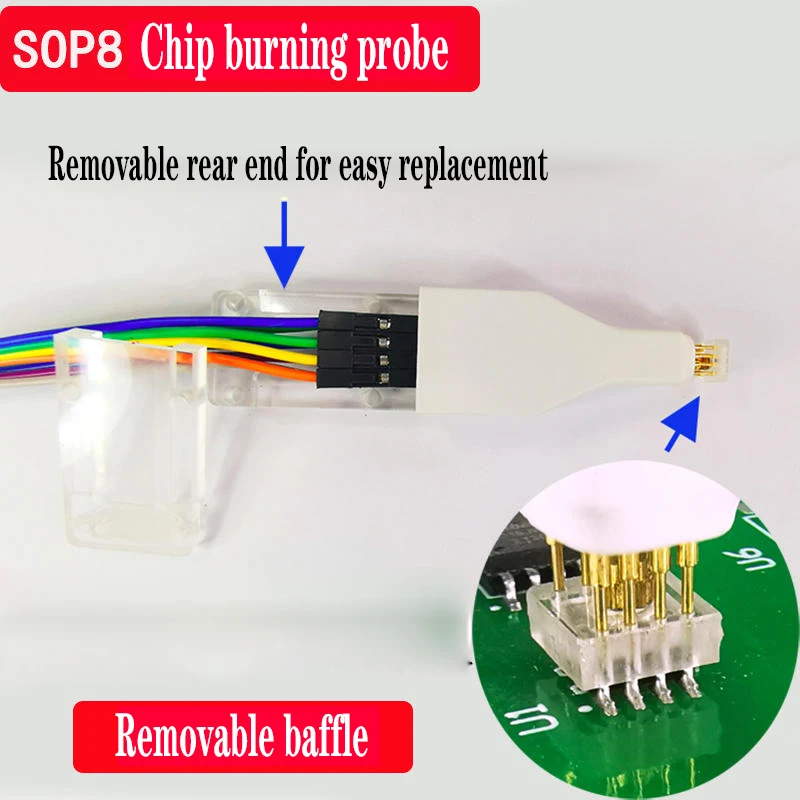 

Чип Eeprom кабель горелки Sop8 wson Sop8 wson, скачивание чипа, сгорание, запись, зонд, пружинная игла, вспышка