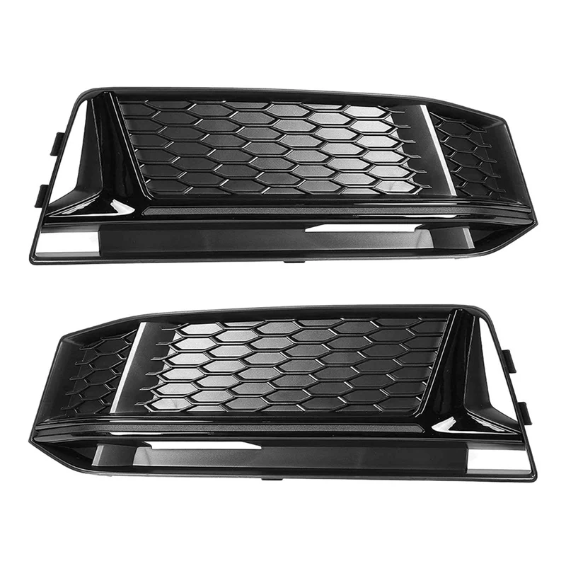 8W0807681K 8W0807682K Fog Light Grille Fog Light Frame Bumper Honeycomb Lower Grid Grille Car for Audi A4 B9 S-Line