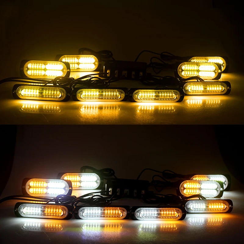 288 SMD 16 in1 LED sygnalizator optyczny tanią kratkę stroboskopową migającą lampą drogową samochodu ciężarowego Amber światła samochodowe ruchu