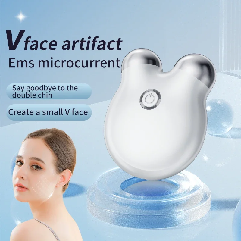 EMS ลูกกลิ้งนวดหน้า Microcurrent Face Lifting V-Face Roller เครื่องนวดฟื้นฟูผิว Anti-Wrinkle Beauty Care