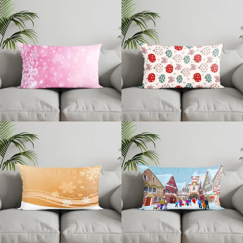 

Домашний декор, розовая снежинка, боке, наволочка, подходит для дивана, спальни, автомобиля, наволочка, прямоугольная подушка для спины