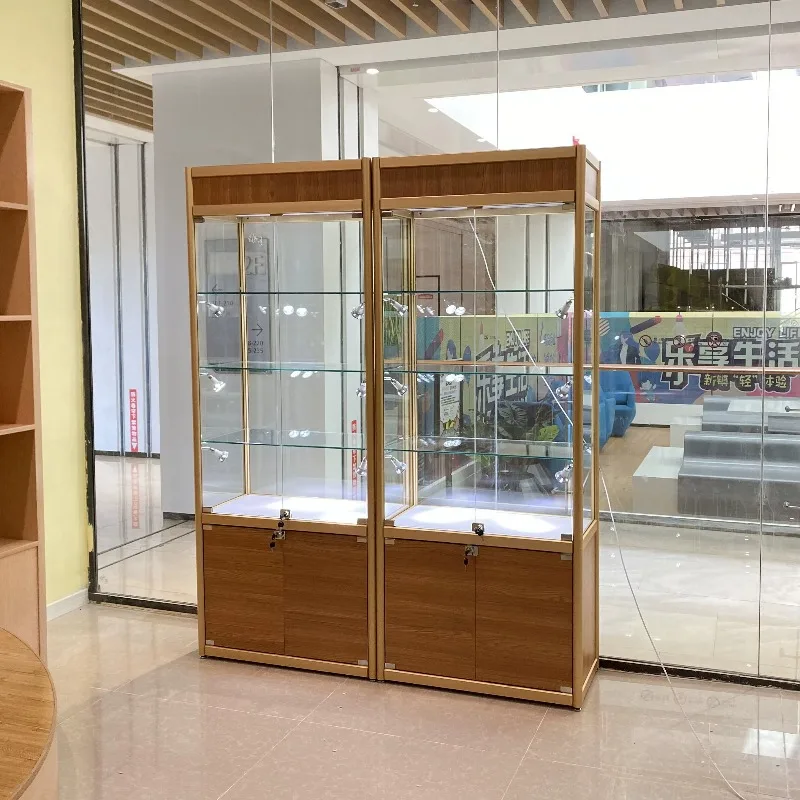Boutique Shopping Mall Glass Cabinet Showcase Luxury Perfume Display Retail Showcase Cabinet with LED Light view 6