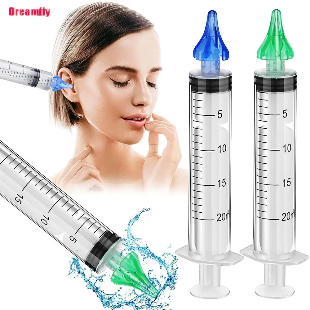 Ear Syringe Wax Irrigation Tool Bulb Cleaning Cleaner Removal Remover Pick Flushing Earwax Irrigator Lavage Washer Kits Clear