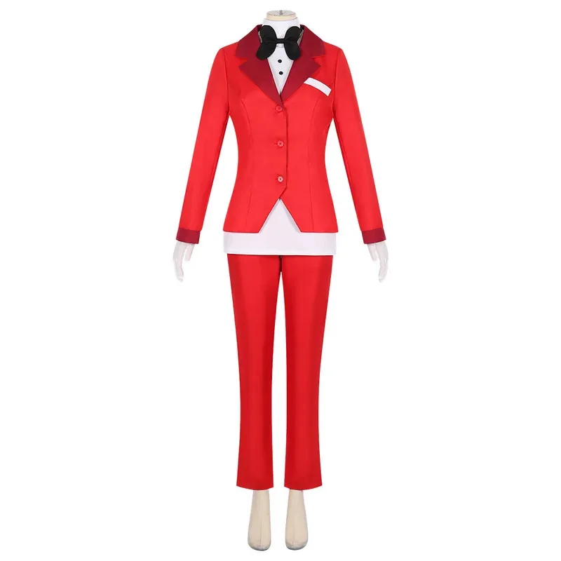 هازبين كوسبلاي فندق تشارلي زي البدلة الحمراء الزي الرسمي أزياء الهالوين كرنفال التأثيرية