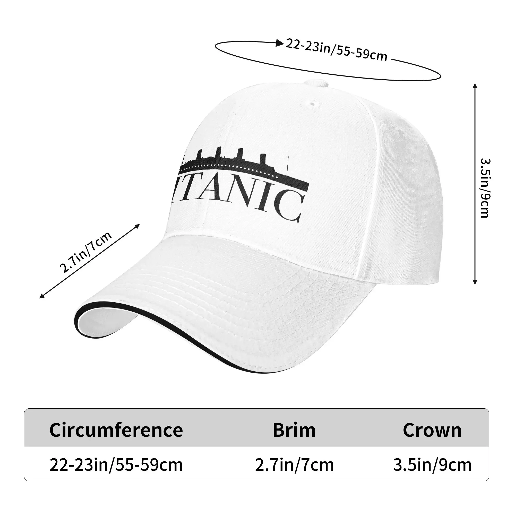 New Summer Titanic Ship 1912 Baseball Cap  Kpop Rock Classic Hip Hop Hats Female Male Custom DIY Sun Baseball Caps
