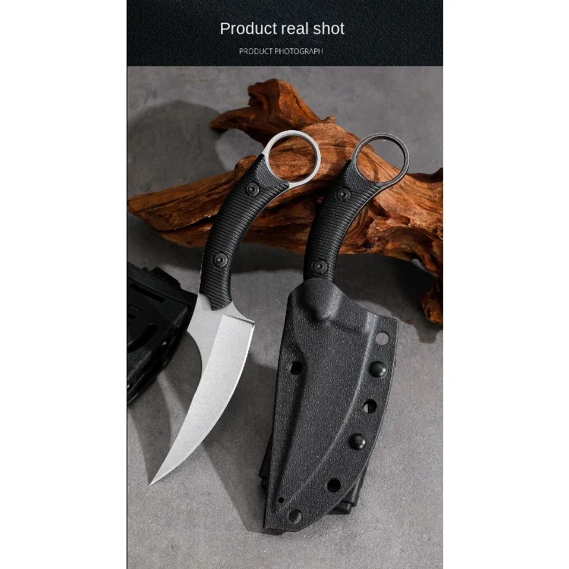 2024New High Quality Corrosion Resistant Portable Multi-Purpose Outdoor Straight Knife K Sheath, Jungle Survival EDC Knife