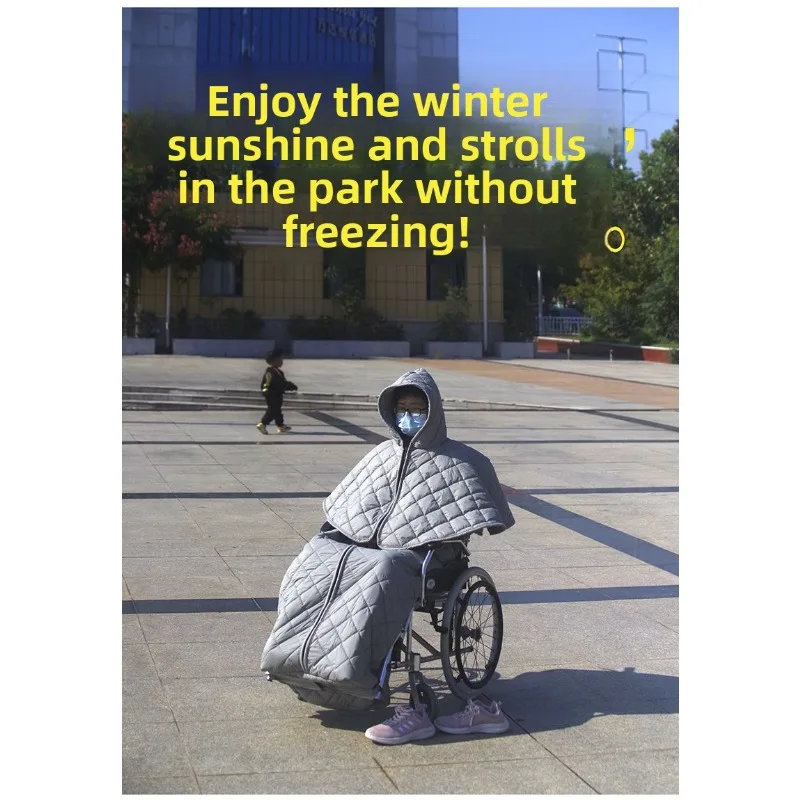 كرسي متحرك الشتاء الصوف الساق بطانية دافئة يندبروف اللفة لحاف المسنين السفر في الهواء الطلق مقاومة للماء الغطاء القطيفة الواقية