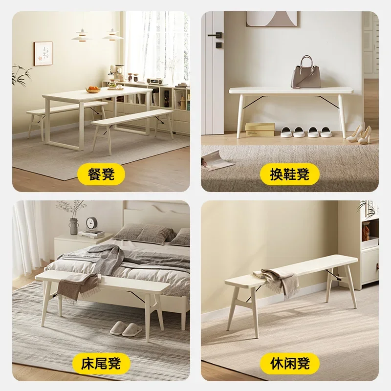 Bedside bench Bedroom bedside bench Home cloakroom Living room door Shoe changing stool Simple solid wood bench Dining chair