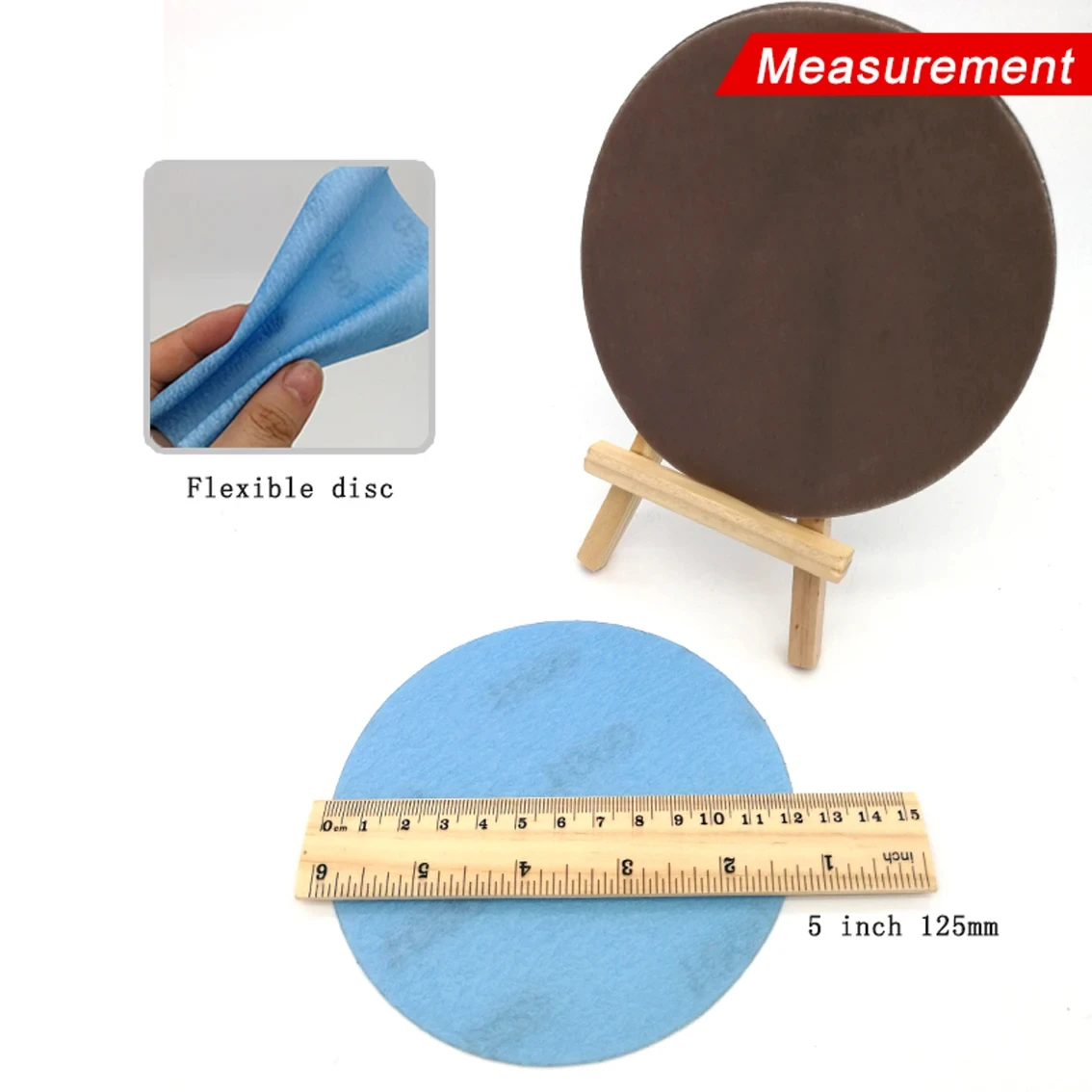 5 Inch 125mm FV Flocking Superfine Sandpaper (Wet/Dry) Auto Body Film Sanding Discs Paint Abrasive Sandpaper 600#-5000#