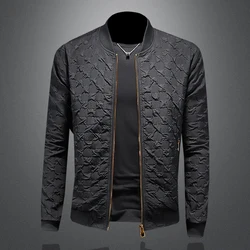 2024 Spring and Autumn men's sports jacket high-quality solid color zipper high-quality jacket men's jacket plus size M-5XL