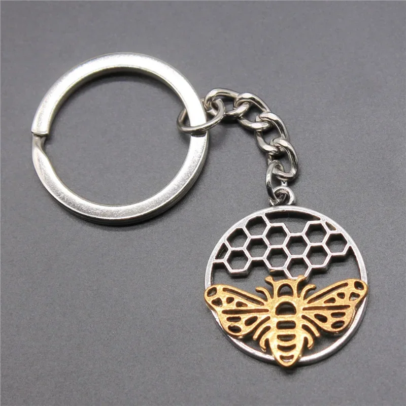 Fashion Jewelry Zinc Alloy Pendant Keychain Vintage Bee Nest Popular Gifts