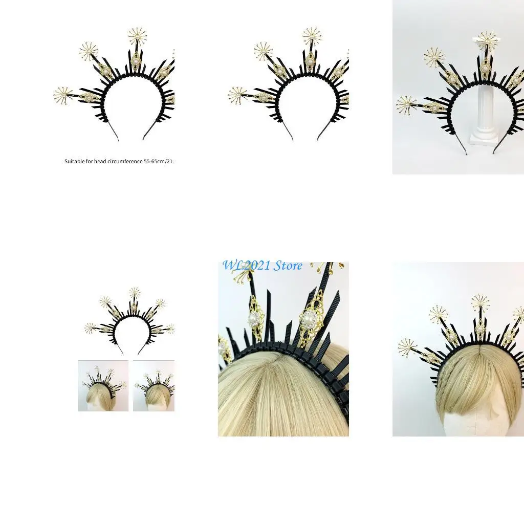 

G5GC Baroque Angel Holy Hair Hoop Halloween Hair Holder Cosplay Party Headwear