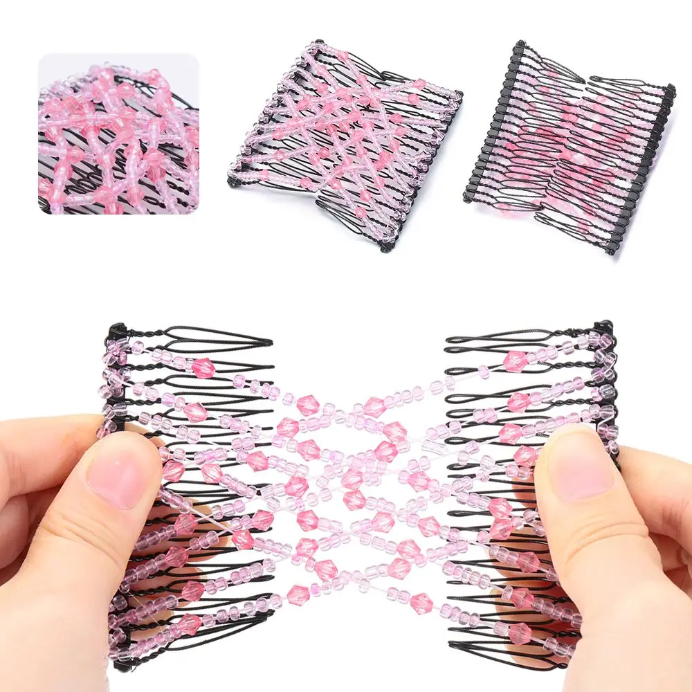 

Magic Accessories Hair Maker Double Clip DIY Beads Comb Headband Bun Hair Combs Metal Hairpins