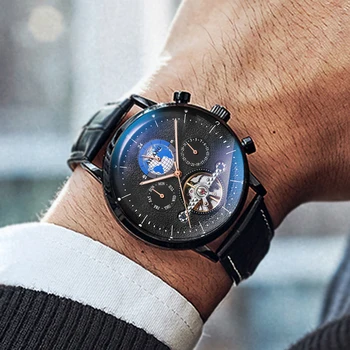 AILANG original luxury brand automatic mechanical watch men's date luminous waterproof Tourbillon wristwatch repair