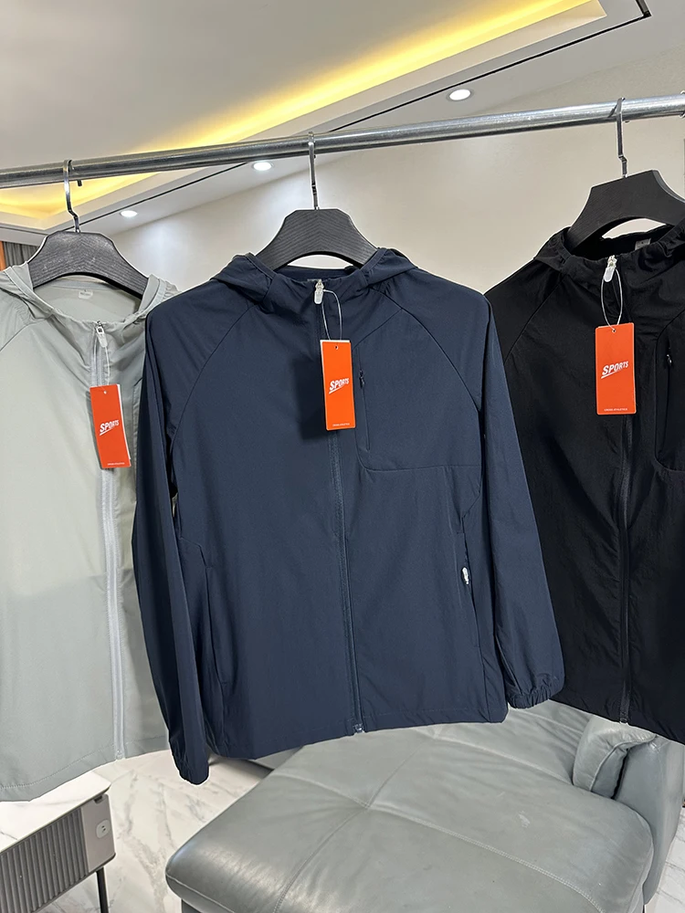 

Lightweight Men's Spring Summer Casual Hooded Sun Protection Jaet Qui Dry Breathable Cool Feeling Outerwear