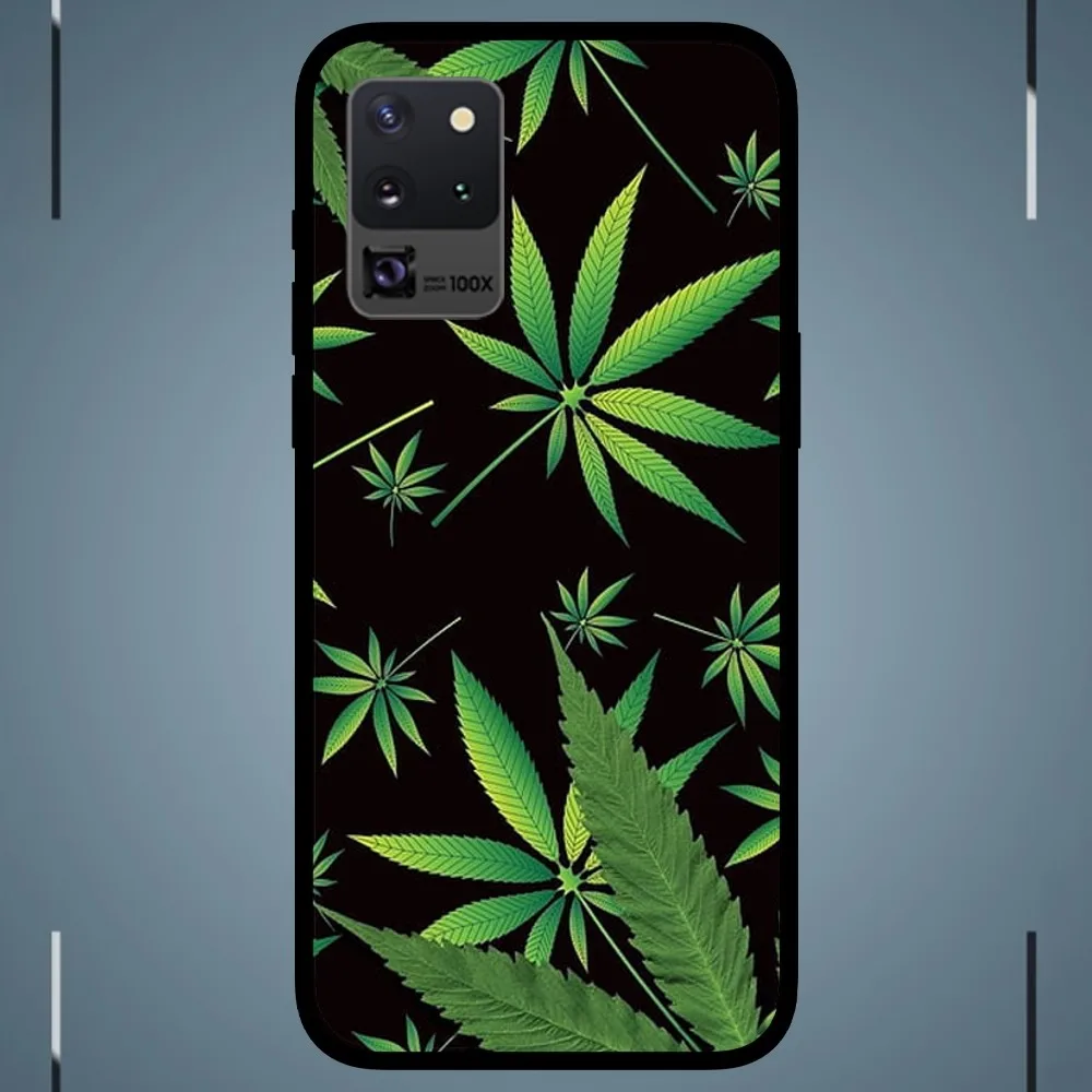 Rauchen Sie es einfach Hanf Marihuana Handy hülle für Samsung Galaxy S24 S23 S22 S21 S20 Fe Note 20 Ultra 5G schwarz Handy hülle