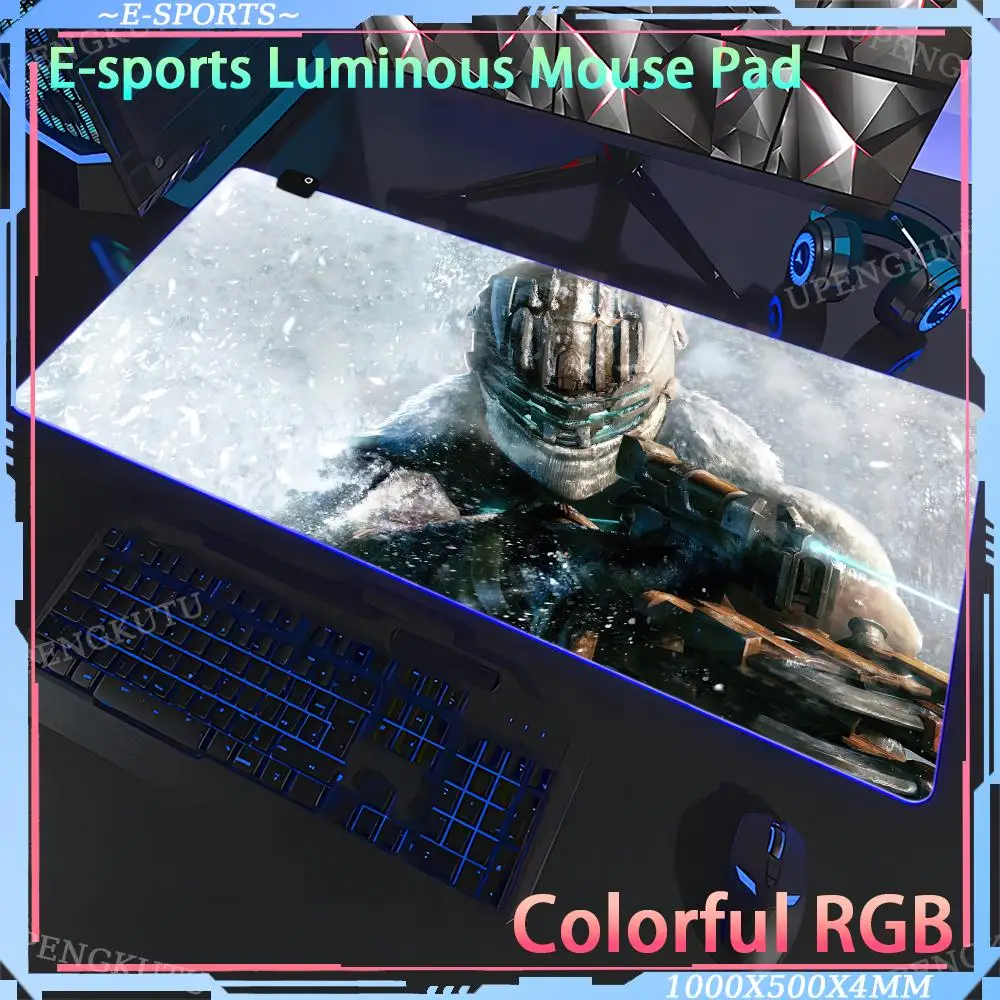 Cute keyboard pad LED gaming Mouse Pad RGB D_dead_Space game mouse Office accessories