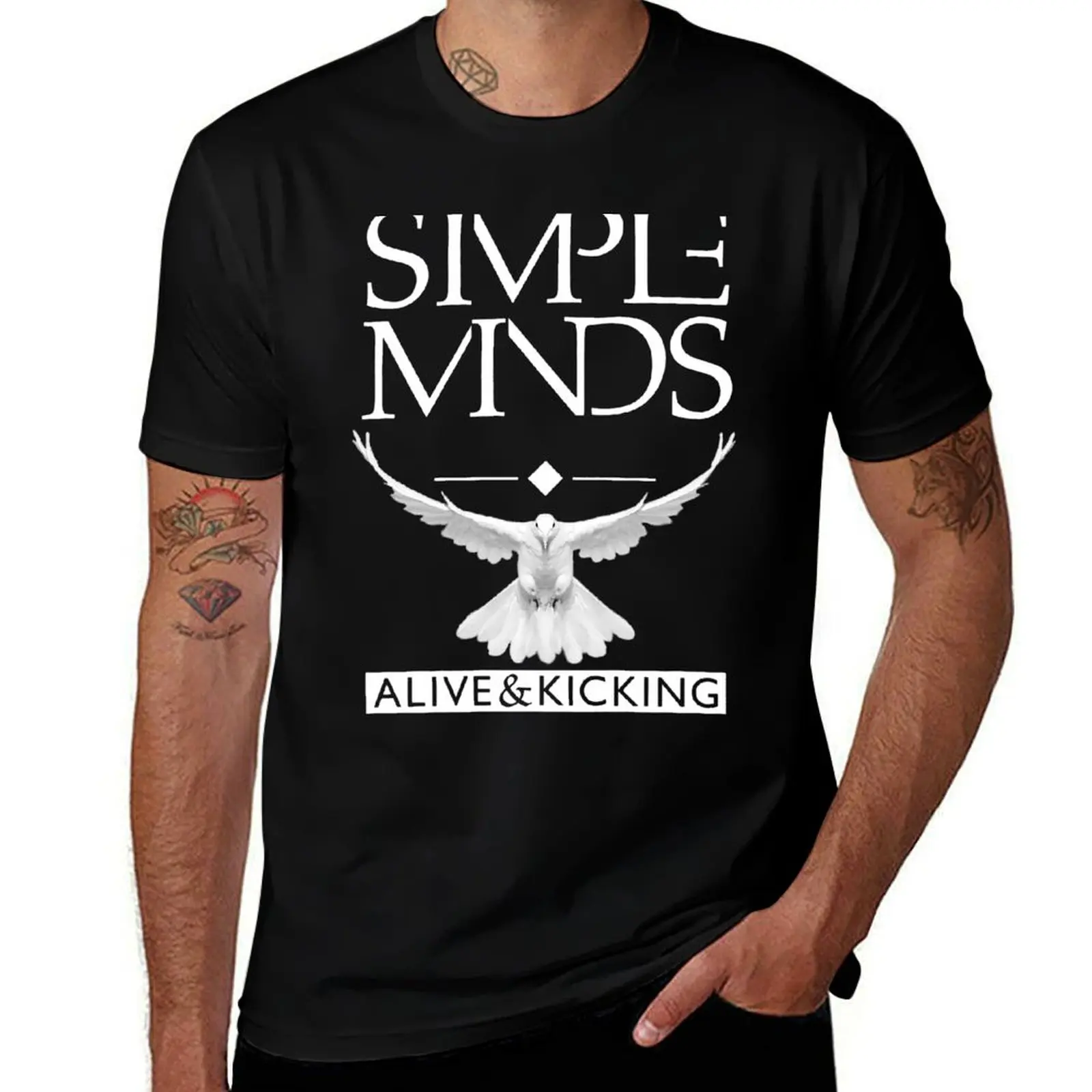 Simple Minds - T-shirt Alive & Kicking, sensation fraîche, pour l'été