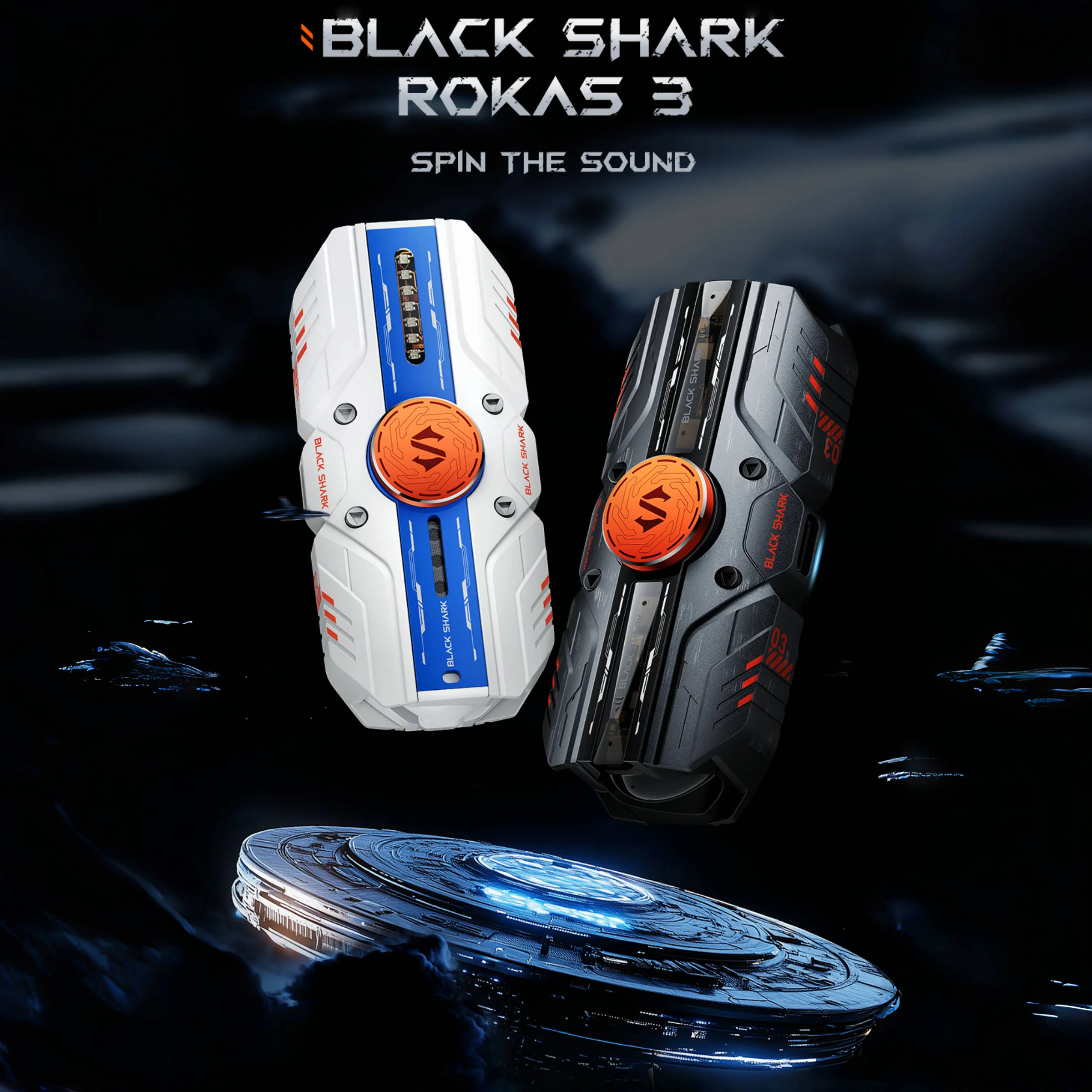 black-shark-rokas-3-twsワイヤレスイヤホン、hifiステレオ、bluetooth-54、フィジェットスピナー、24時間バッテリー持続、rgbライト、低遅延搭載