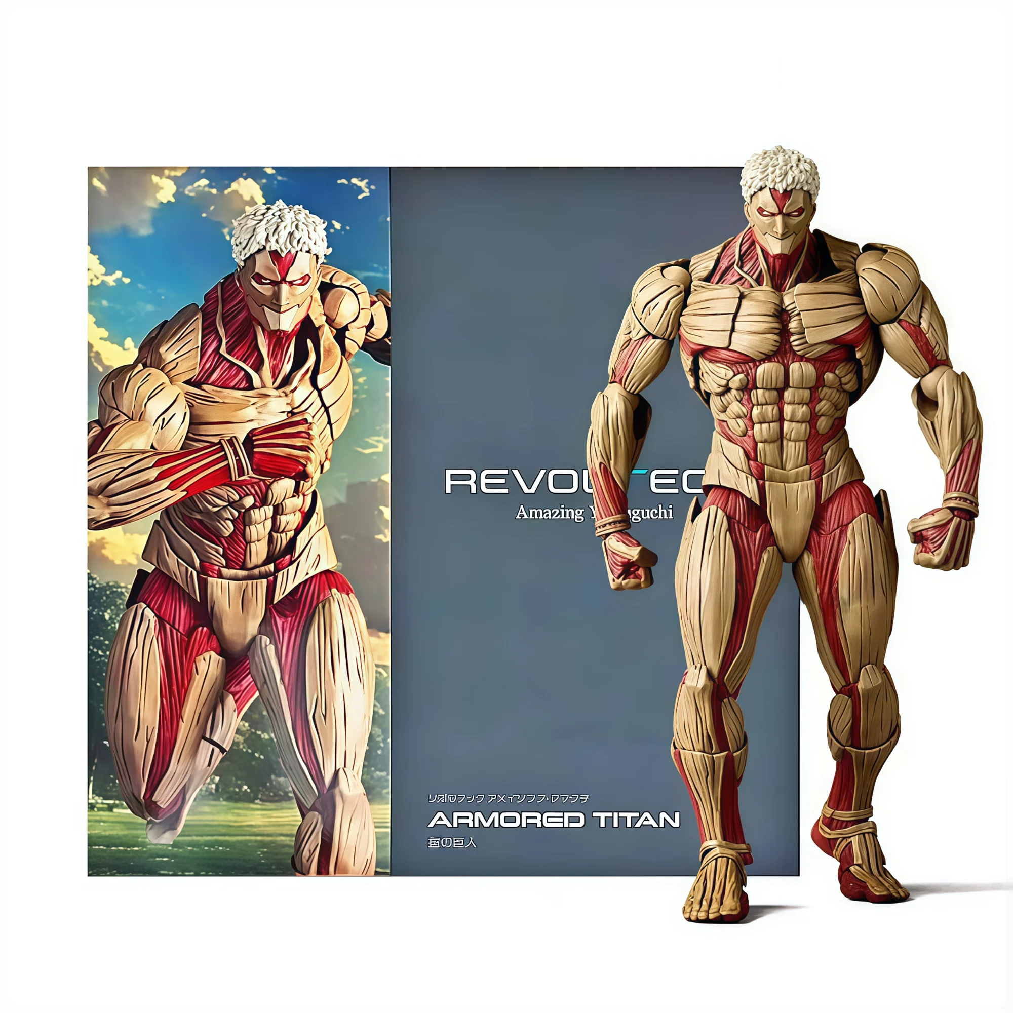 

Attack on Titan Figure Revoltech The Armored Titan Eren Action Figures Amazing Yamaguchi Yoroi No Kyojin Reiner Braun Model Toys