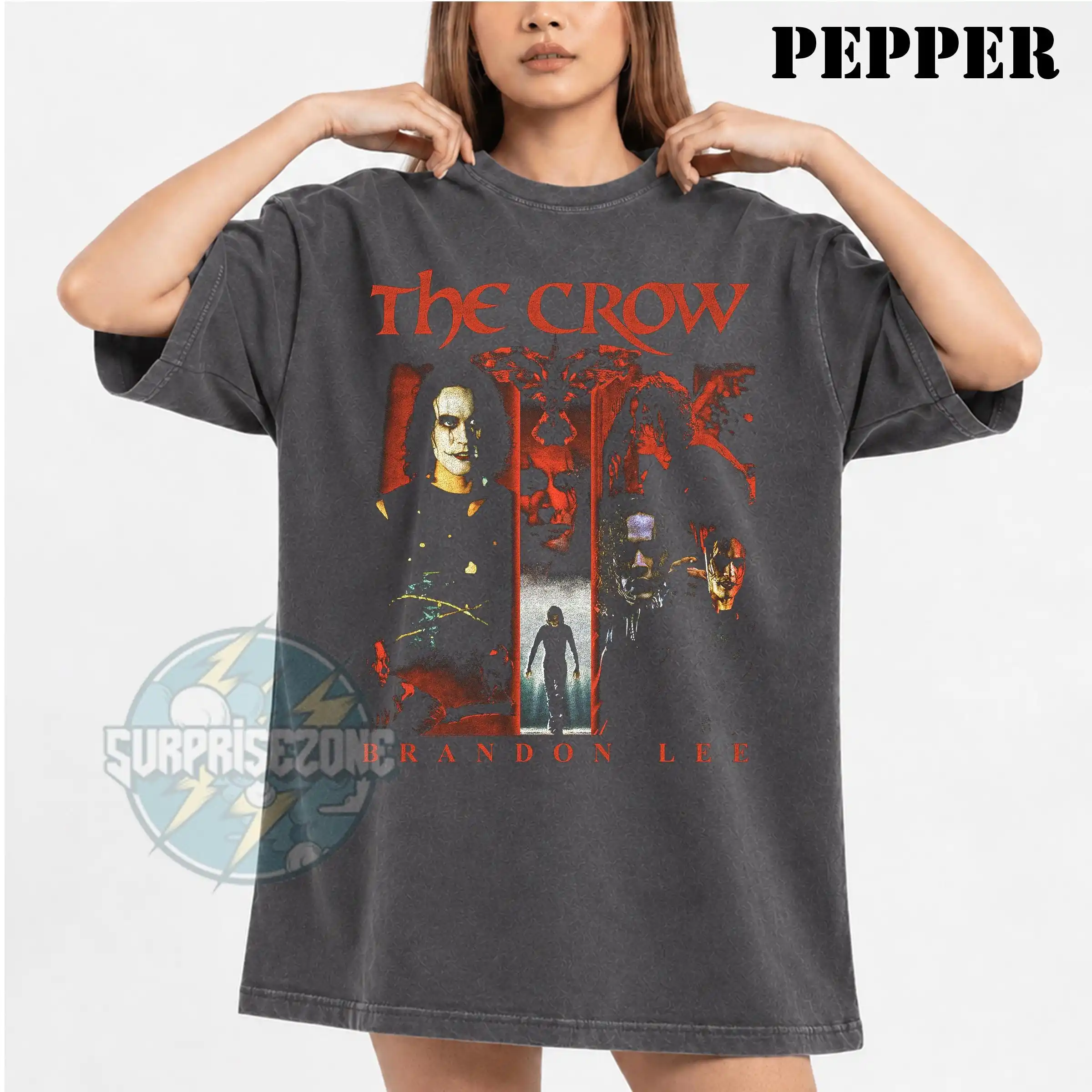The Crow Brandon Lee 1994 ‧ Action/Horror Movie Unisex Mineral Wash T-Shirt