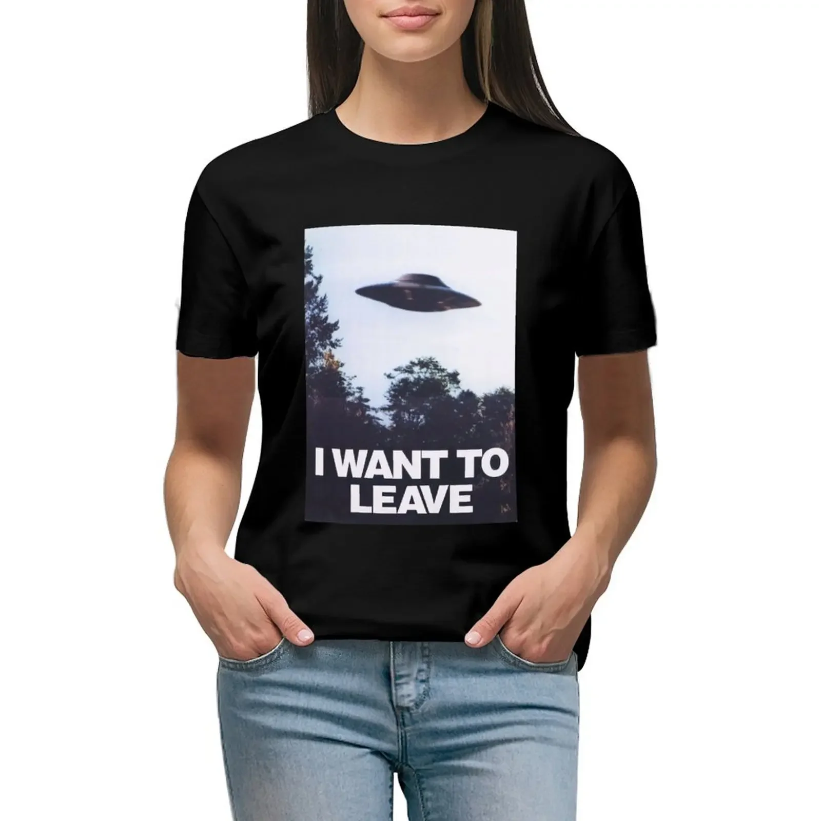 

I Want To Leave T-Shirt customizeds cute clothes shirts graphic tees tops cotton t shirts Women