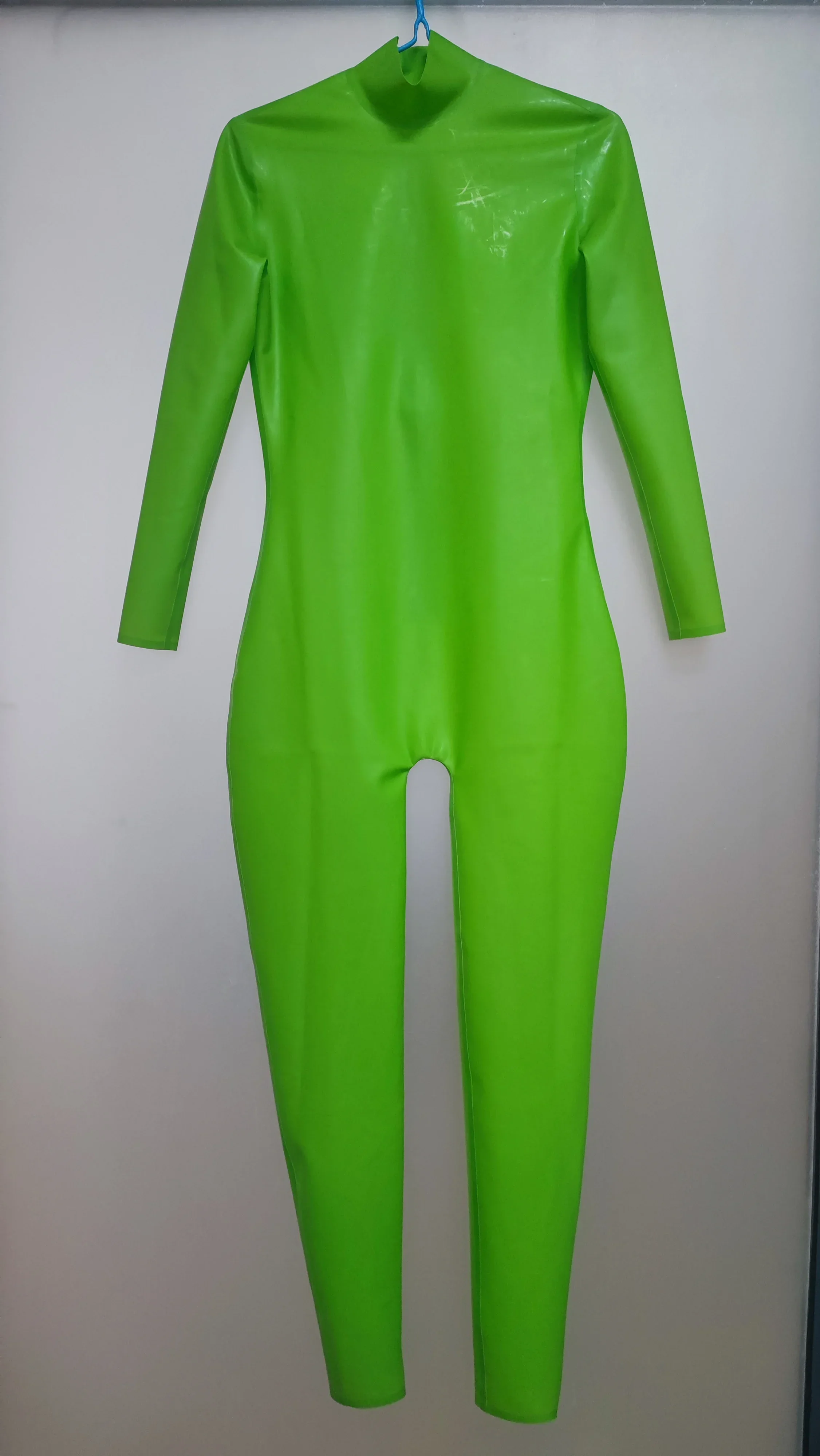 fetishism Latex Gummi Rubber Light green Cosplay Halloween Masquerade Party Manual customization