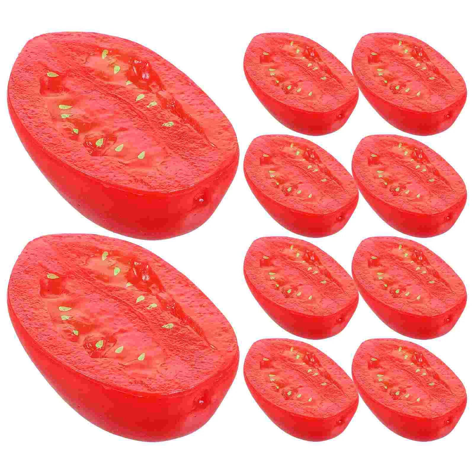 

10 Pcs Vegetable Model Props Kitchen Window Decoration (half Cherry Tomatoes Long) 10pcs