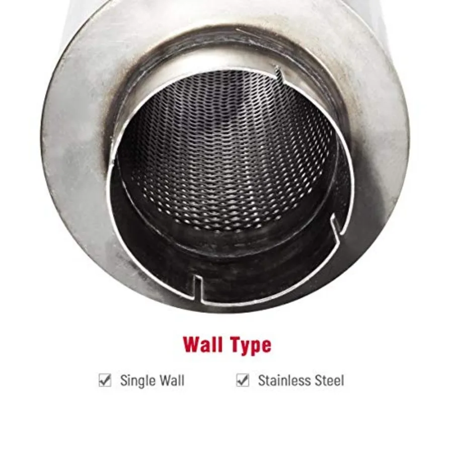 Knalpot Diesel 4 Inlet dengan Bodi 7 x 24 dan Panjang Keseluruhan 30, Dirancang untuk Performa Tinggi, Stainless Steel Straight Through