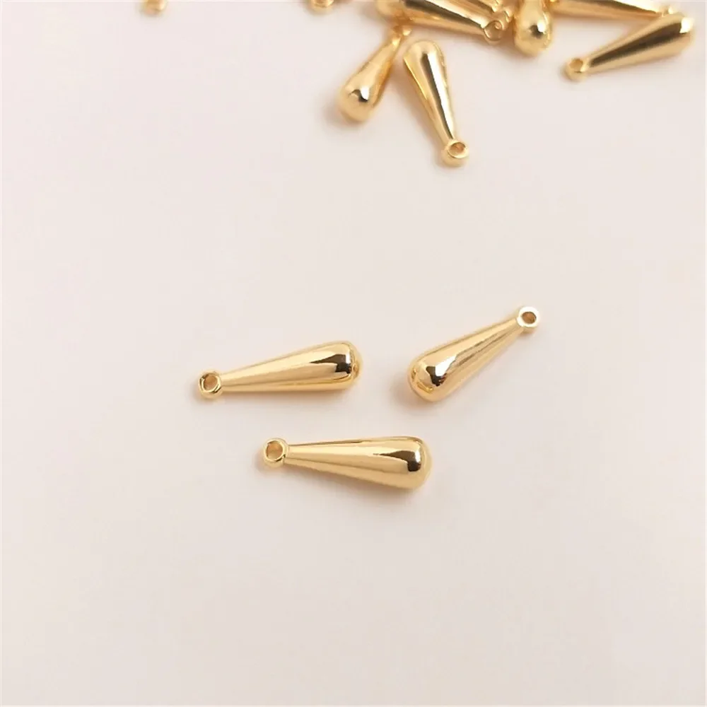 14K Gold Plated Long water drop pendant accessories diy first accessories earrings hanging accessories pendant