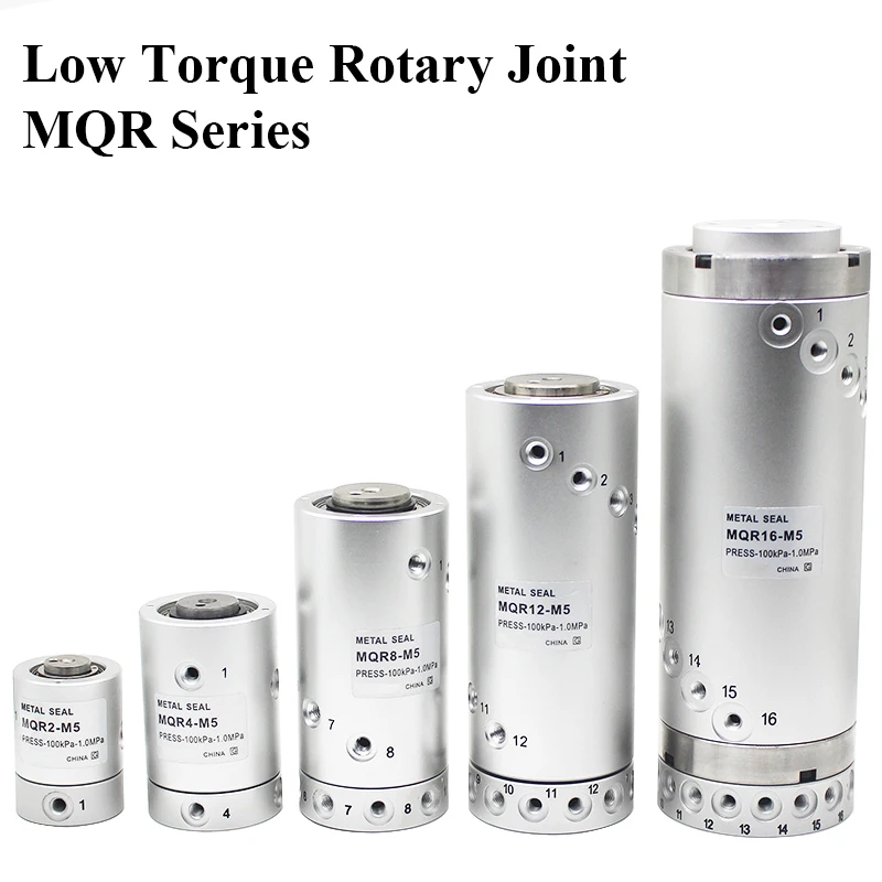 

MQR2-M5 MQR4-M5 MQR8-M5 MQR12-M5 MQR16-M5 Multi Circuit Low Torque Rotary Joint Metal Seal Type Pneumaitc Components