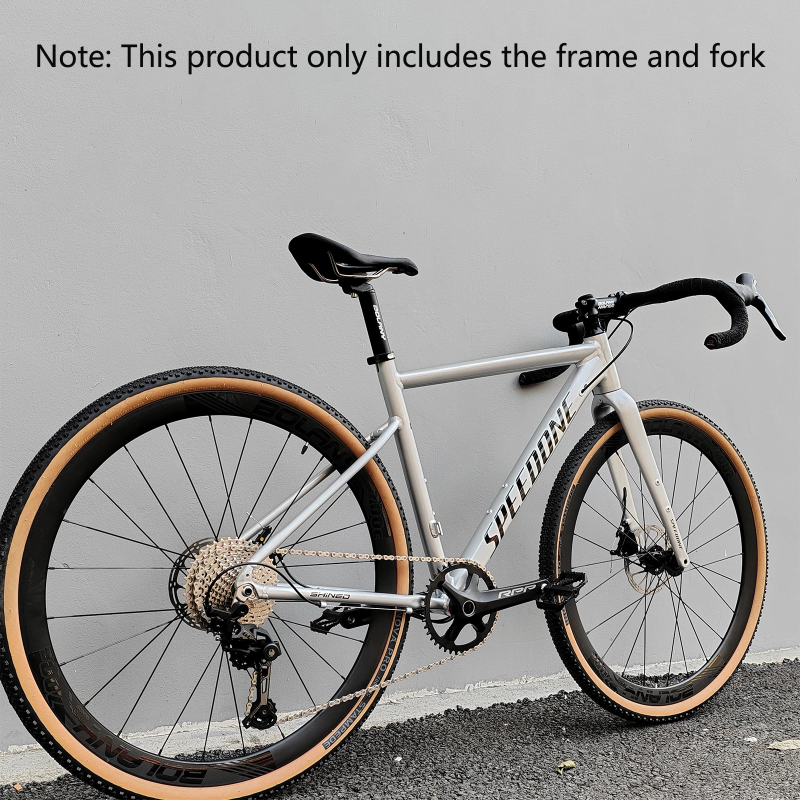 SPEEDONE 700C Road Bicycle Frame with Rigid Fork Set Ultralight Aluminum Alloy Internal Routing Gravel Bike Frame 142x12mm Frame