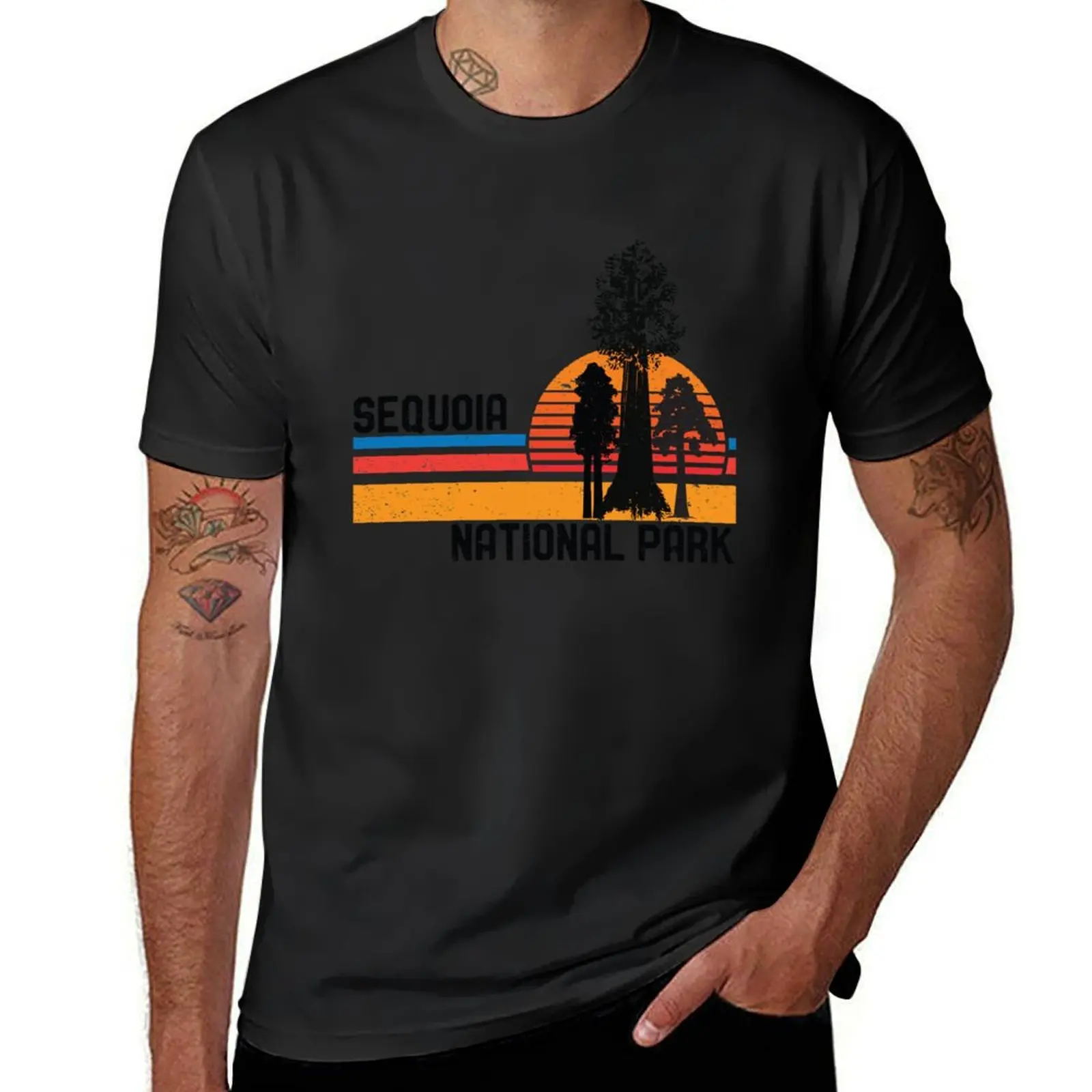 Vintage Sequoia National Park California Retro Sequoia Tree T-Shirt sublime blanks T-shirt men