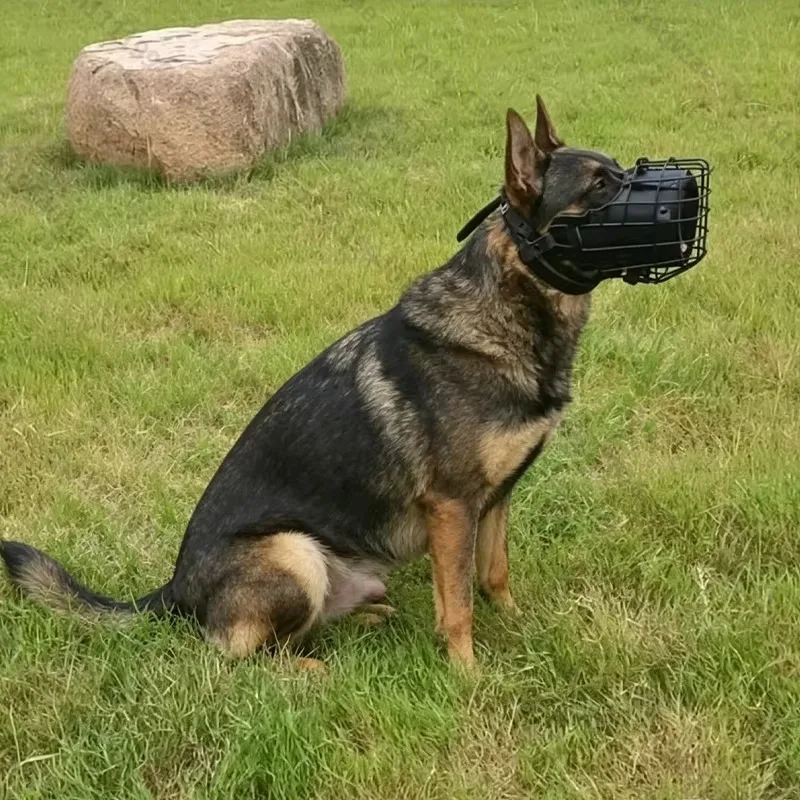 Adjustable Bulldog Muzzle - Stainless Steel and Leather Anti-Bite, Durable and Breathable Training Muzzle