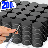 200-50pcs Self Adhesive Magnetic Dia 20mm Thickness 2mm Round Rubber Flexible Small Sticky Magnets Disc For Crafts And Fridge