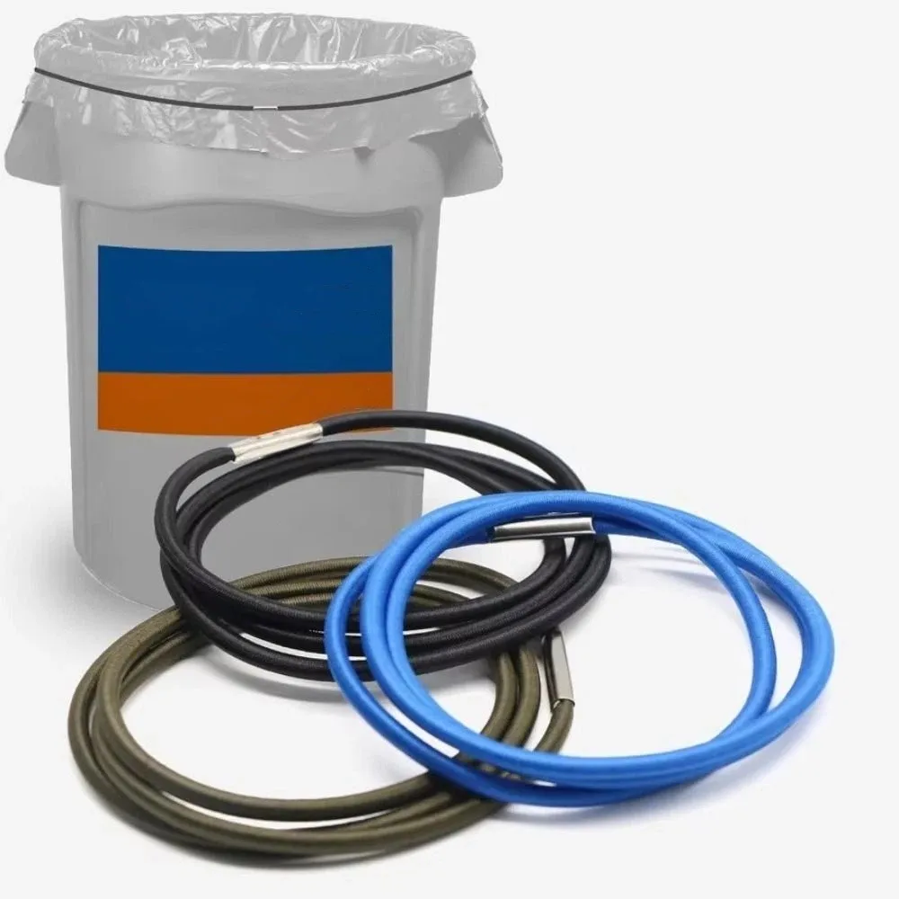 3Pcs Universal Fit Colorful Trash Can Bands Durable Stretchable Garbage Can Bands Adjustable Rubber Rubber Bands Household