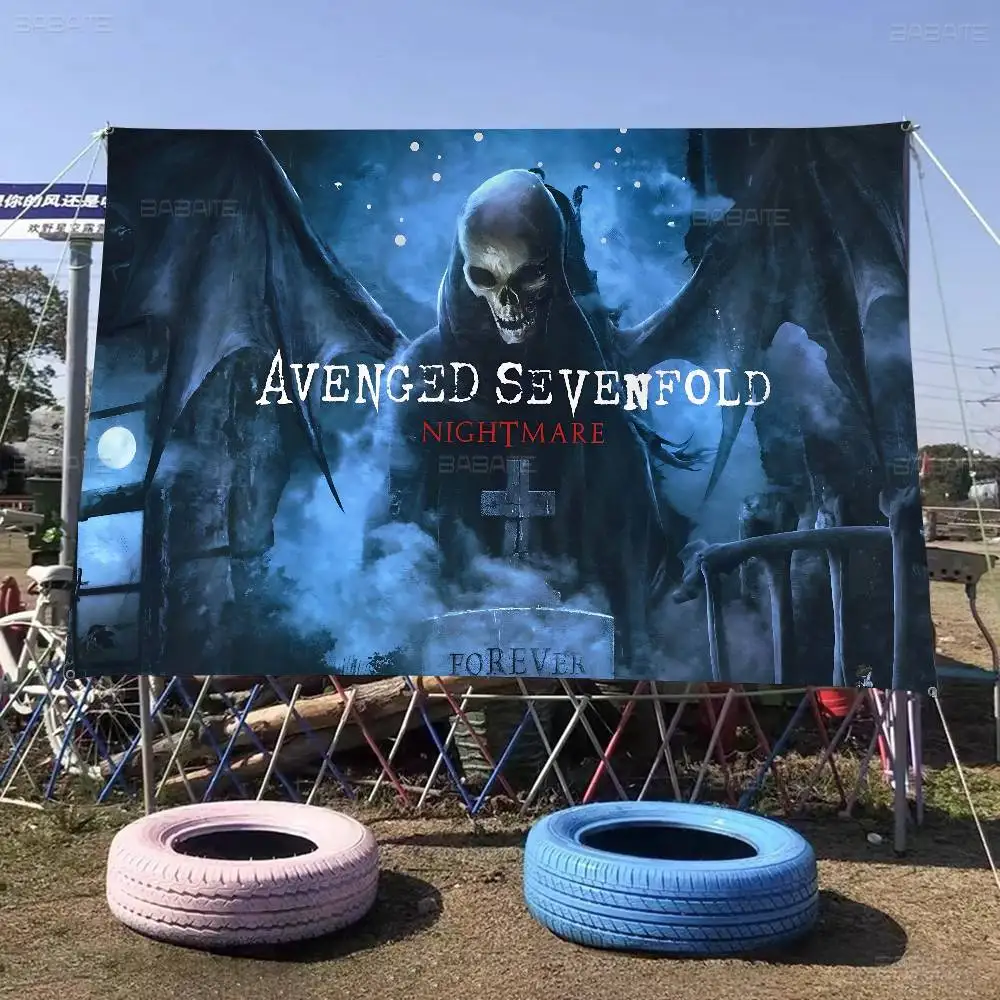 classic A-avenged band S-sevenfold Banner Art Printing Japanese Wall Flag Anime Wall Hanging Home Decor