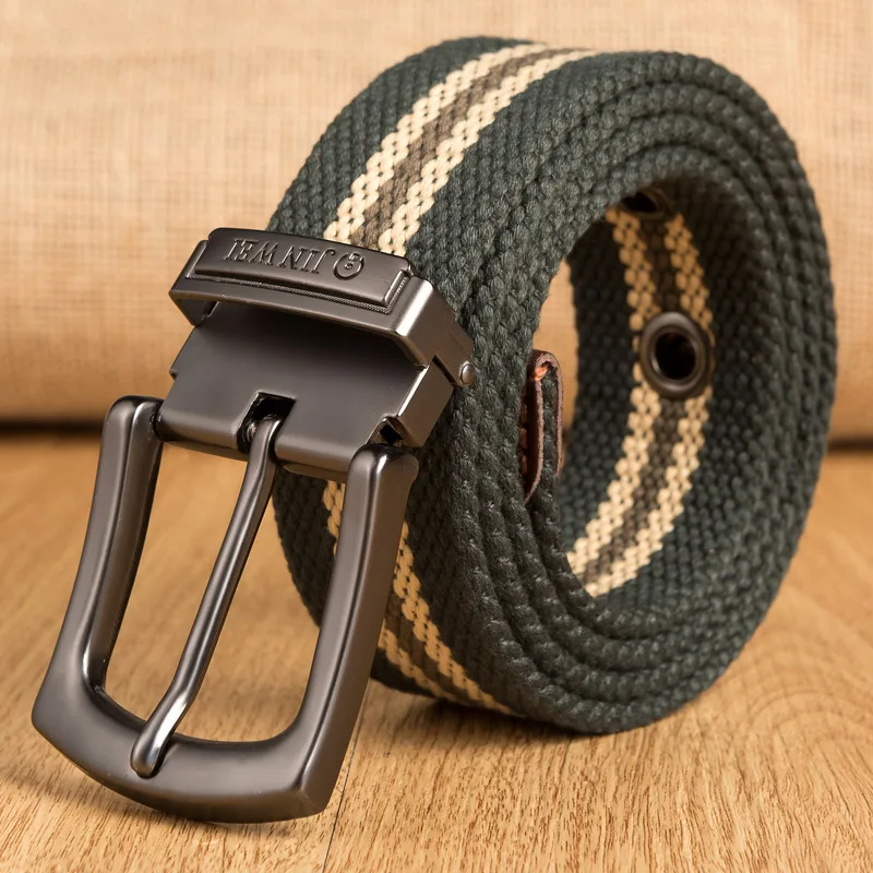 3.8cm Tactical Men Canvas Belts for Jeans Male Casual Metal Pin Detachable Buckle Straps Belt for Men 4mm Thick