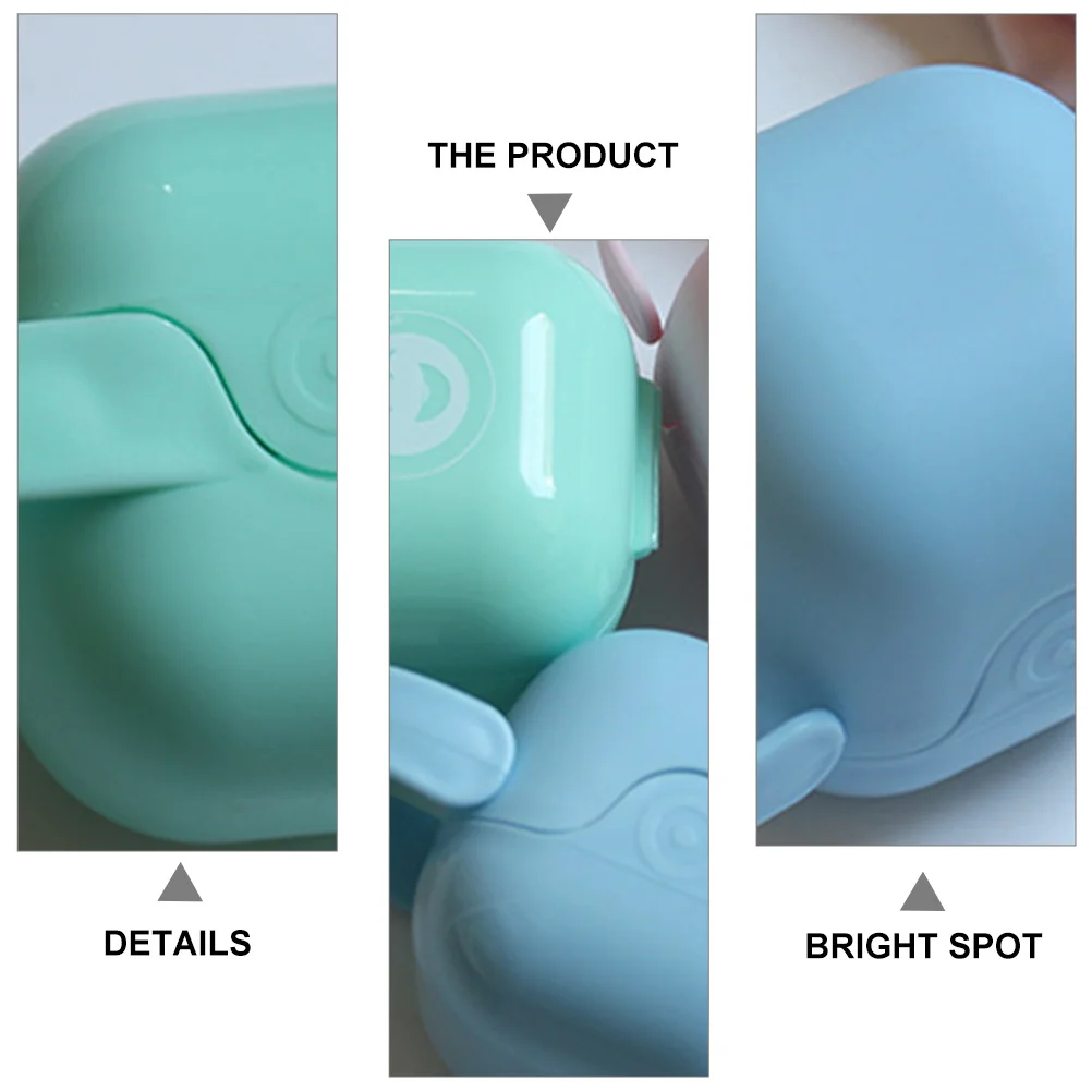 

2Pcs Pacifier Storage Box Baby Portable Holder Case for Silicone Pacifier Protection Smooth Safe Edges Easy Clean PP Material