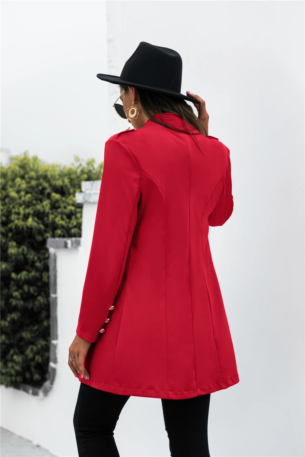 معطف كارديجان نسائي بياقة واقفة وصدر واحد وخصر متوسط الطول للخريف ملابس خارجية عصرية يومية غير رسمية #6