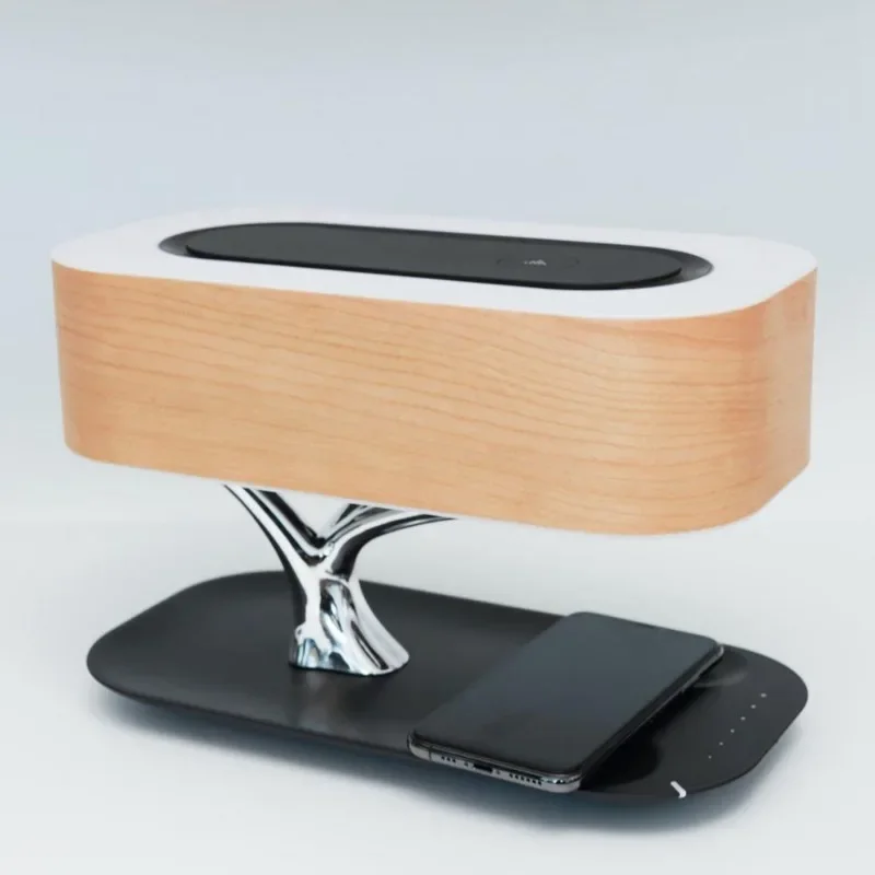 latest gadget Light of the tree new technology fast wireless charger with speaker and bedside lamp