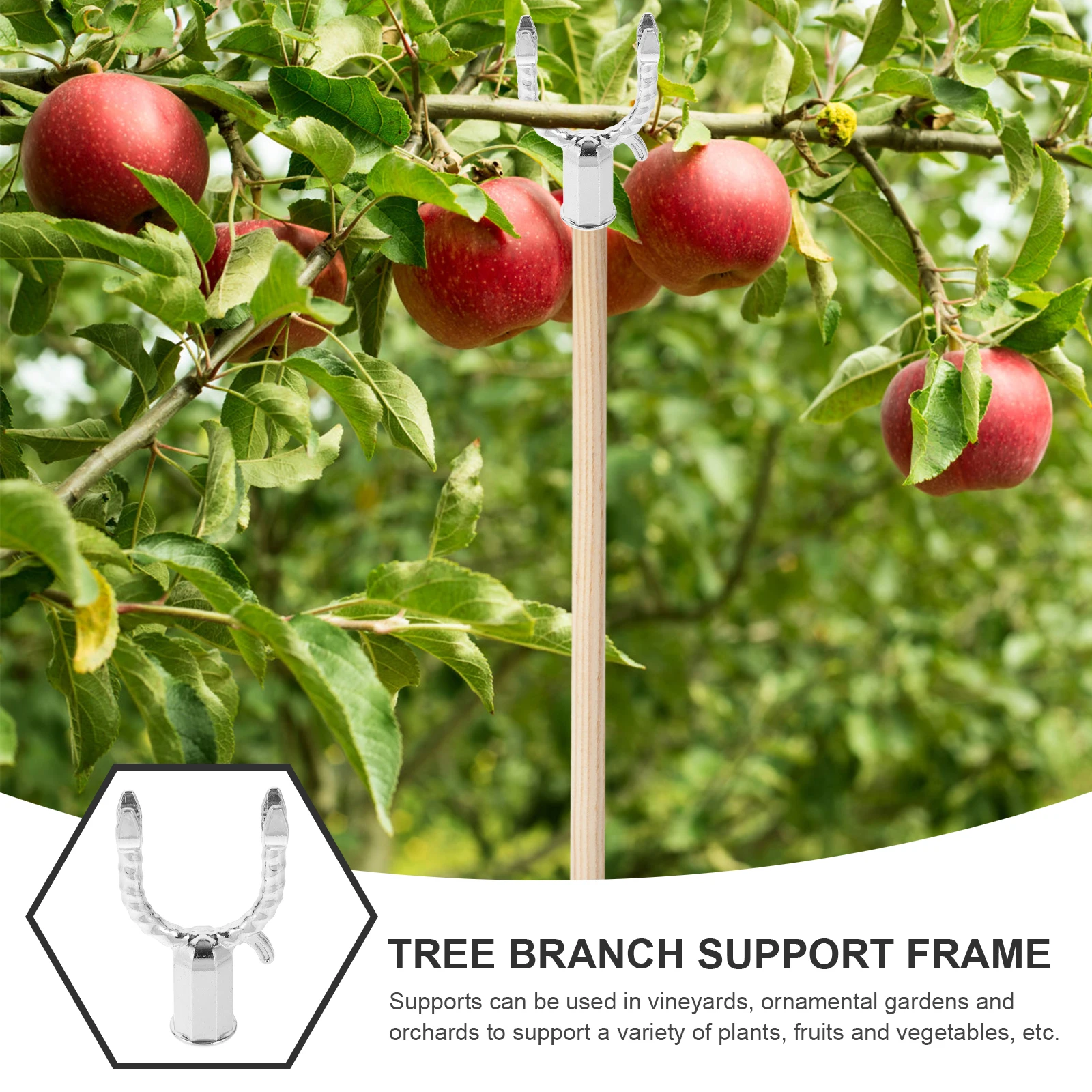 

5Pcs Aluminium Alloy Tree Support Metal Branch Support Fruited Tree Supplies Plant Straightening Tool Gardening Tree Support