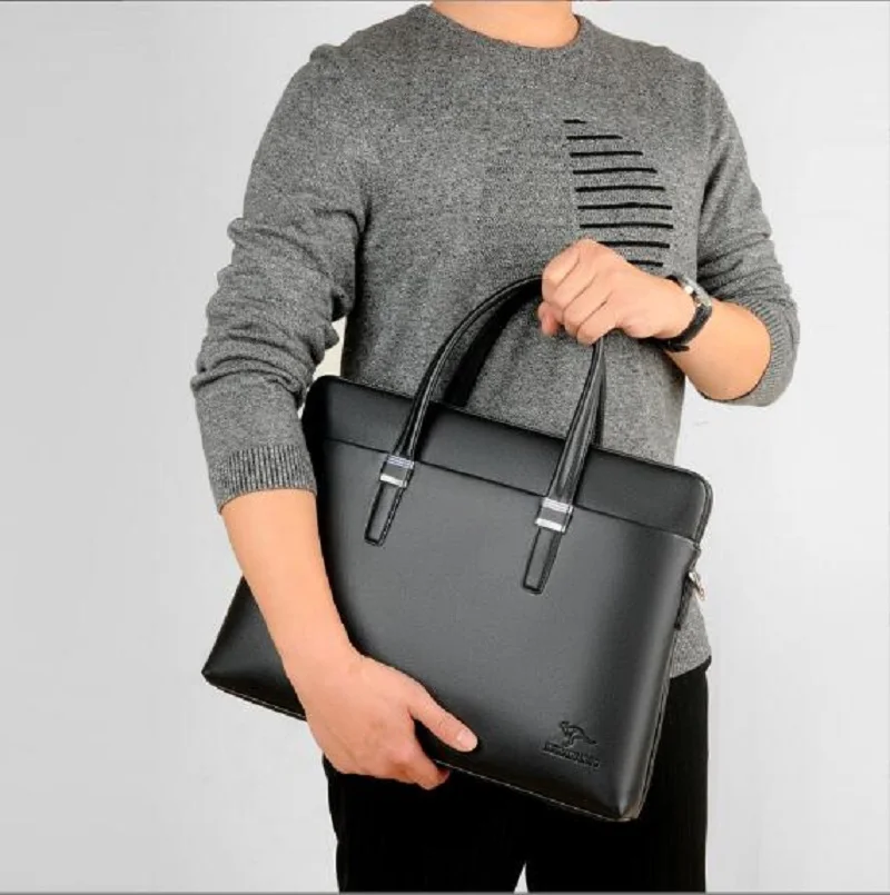 New Fashion High Quality Leather Briefcase Men\'s Large Capacity Shoulder Bags Business Handbag Notebook Crossbody Bag Totes