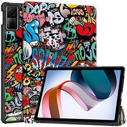 Kids Case For Xiaomi Redmi Pad 2 2025 Red Mi Pad SE 11 Inch 2023 PU Leather Magnetic Tri-Folding Stand Cover For Redmi Pad 10.61