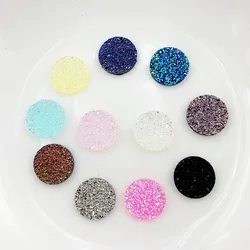 100pcs 10mm Bling AB Resin Round Ore Fine sand surface Flatback Rhinestone Ornaments DIY Wedding  rhinestone applique