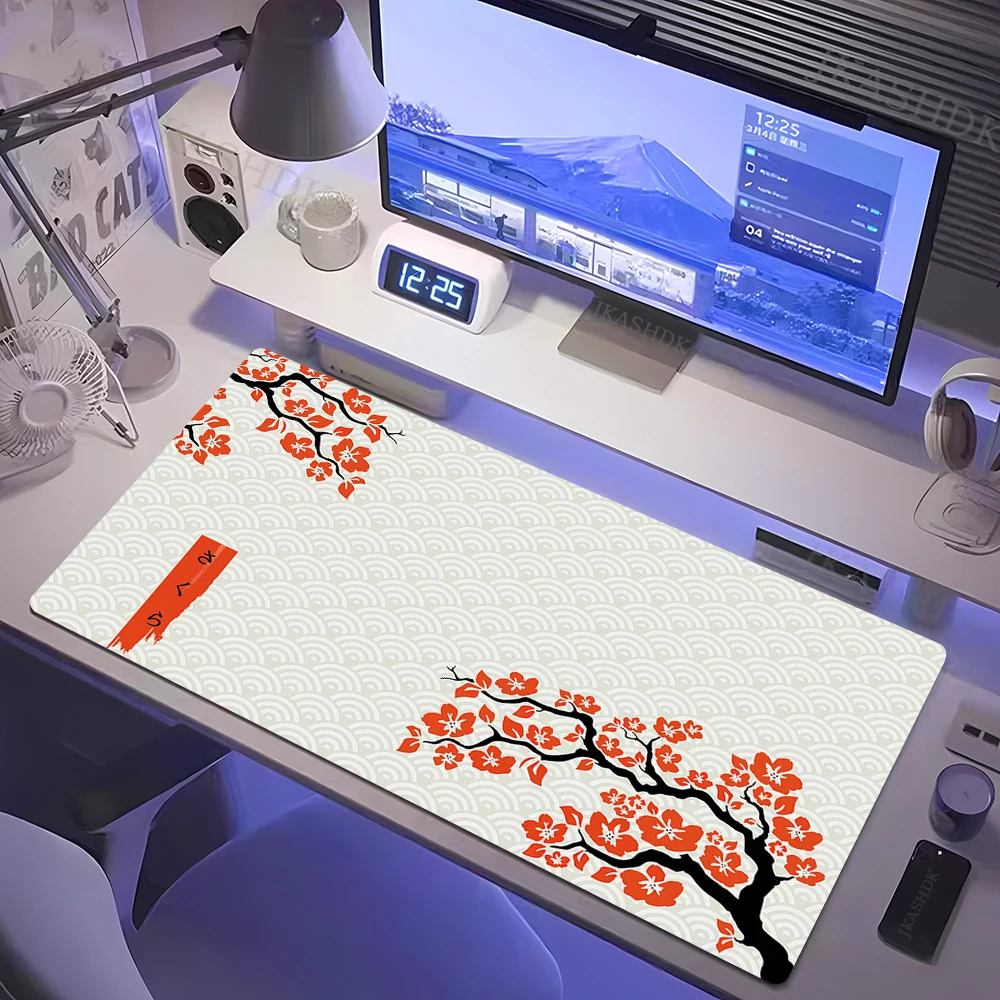 Large Gaming Mousepads Sakura Mouse Pad Computer Mousepad 90x40 Purple and white Mouse Mat Desk Pads PC Keyboard Mats Table Mat