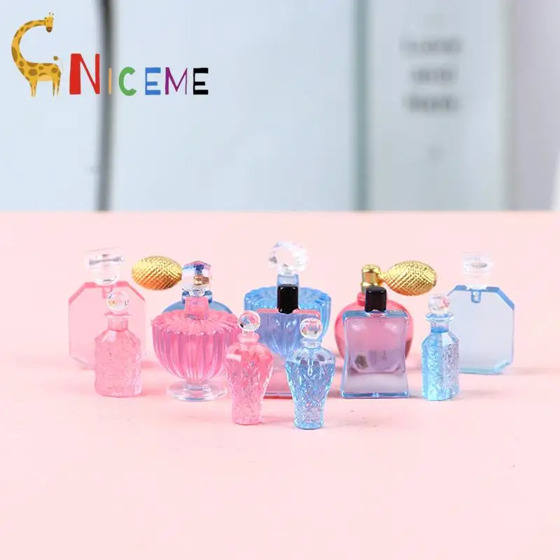 6Pcs/Set 1:12 Dollhouse Miniature Perfume Model Doll House Bedroom Bath Decor Toy Doll Fashion Makeup Accessories